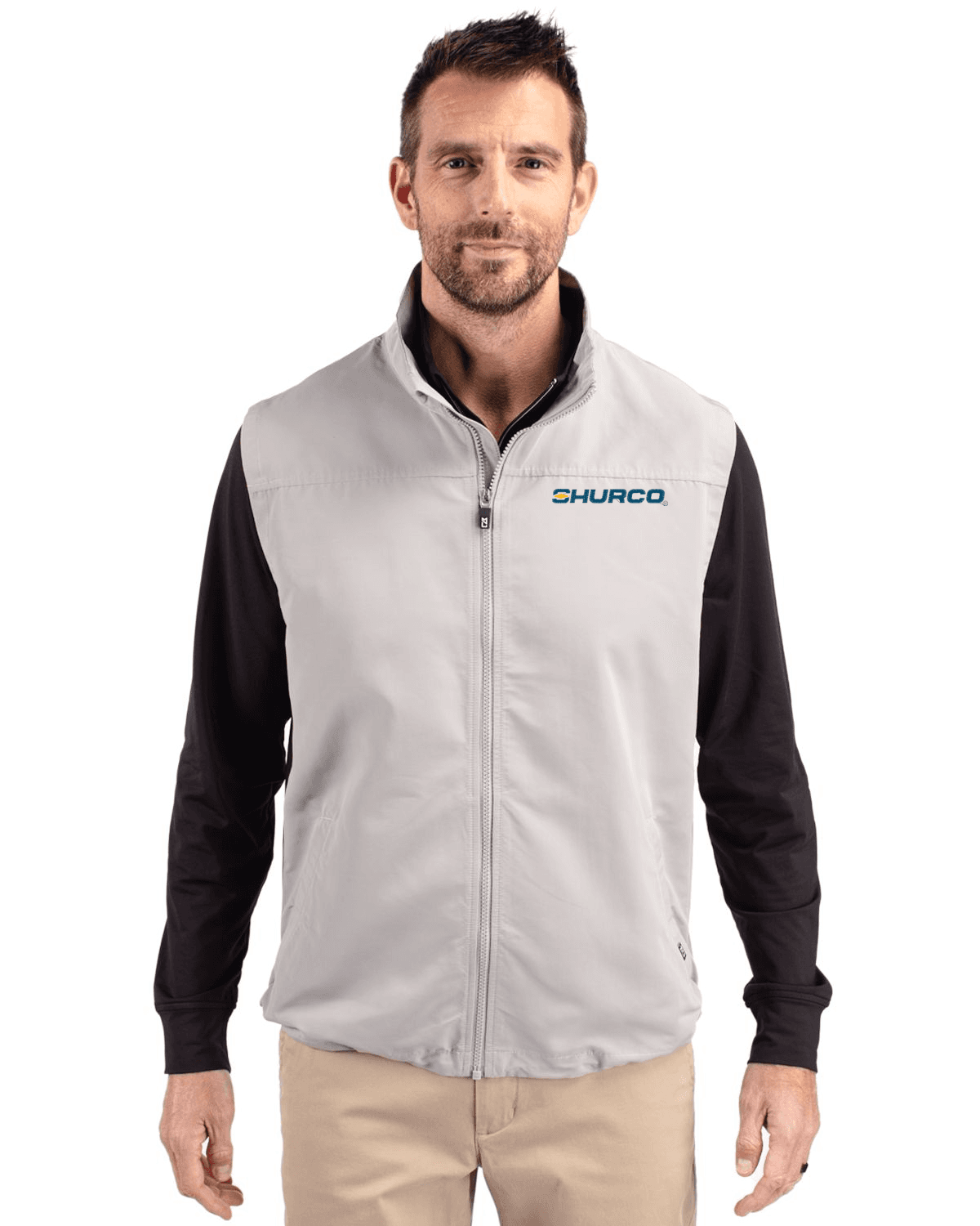 Cutter & Buck Charter Recycled Packable Mens Big & Tall Full Zip Vest Big & Tall